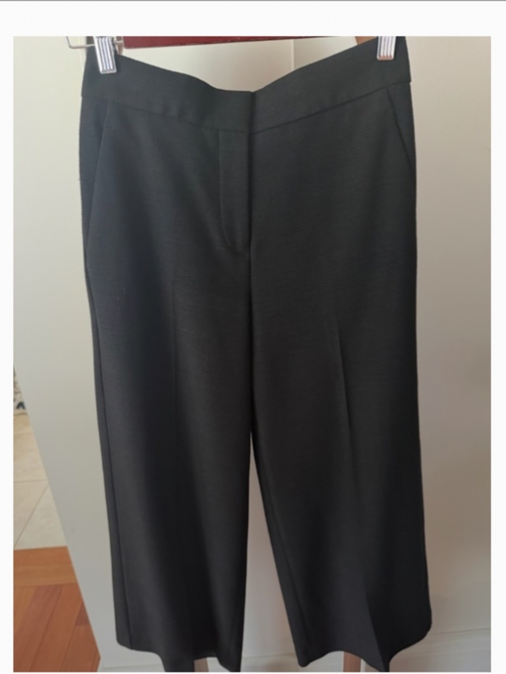Ann Taylor Plaid Wide Leg Cropped Trousers | Size 0